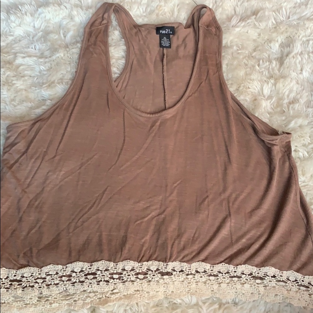Rue 21 Cropped Flowy Tank Top